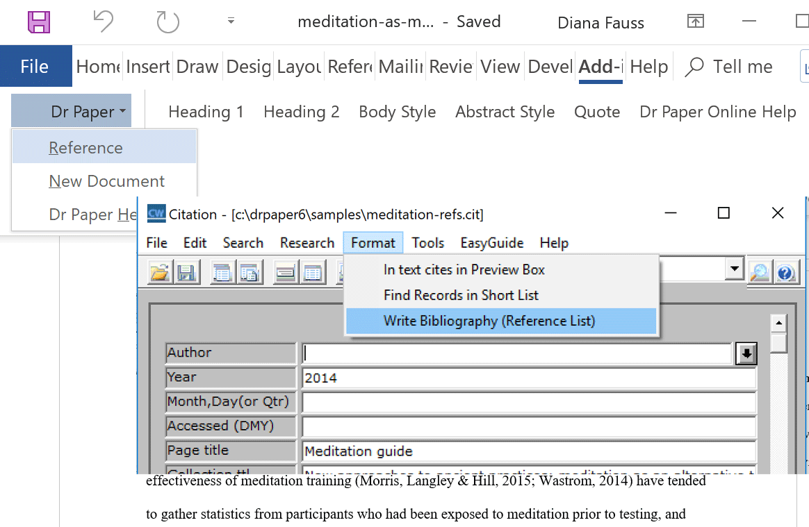 Write a Reference List in APA, MLA, or Turabian Style